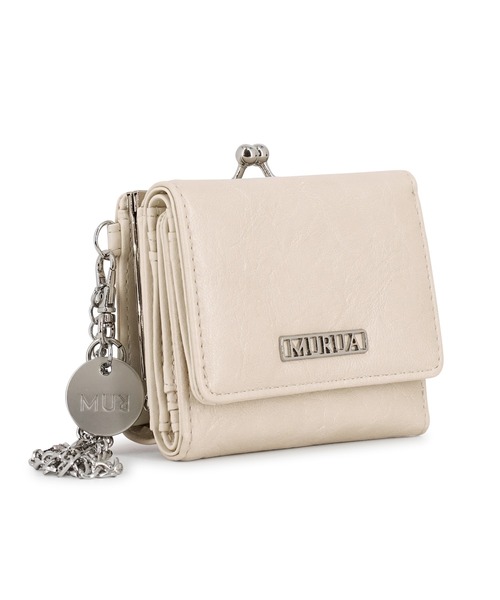 MURUA(ムルーア)の「MURUA(ムルーア)口金ミニ財布 MR-W1362 フレームメタル(財布・レディース・ブラウン/ブラック/アイボリー・FREE)」の5枚目の写真