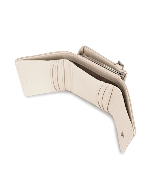 MURUA(ムルーア)の「MURUA(ムルーア)口金ミニ財布 MR-W1362 フレームメタル(財布・レディース・ブラウン/ブラック/アイボリー・FREE)」の9枚目の写真