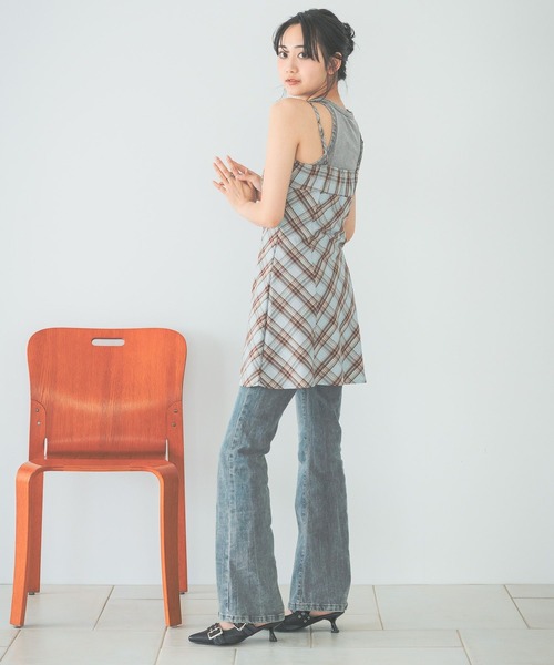 3.3 Field Trip （3.3フィールドトリップ）の「3.3 Field Trip／ピグメントタンク（タンクトップ・レディース・ブラック/オフホワイト/グレー・FREE）」の22枚目の写真