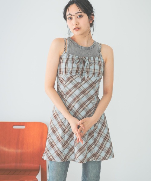 3.3 Field Trip （3.3フィールドトリップ）の「3.3 Field Trip／ピグメントタンク（タンクトップ・レディース・ブラック/オフホワイト/グレー・FREE）」の21枚目の写真