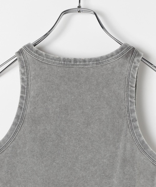 3.3 Field Trip （3.3フィールドトリップ）の「3.3 Field Trip／ピグメントタンク（タンクトップ・レディース・ブラック/オフホワイト/グレー・FREE）」の9枚目の写真