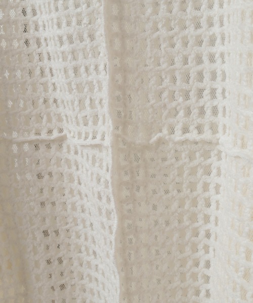 Candy Stripper（キャンディストリッパー）の「CHECKER SHEER トップス（Tシャツ/カットソー・レディース・オフホワイト/ブラック・FREE）」の13枚目の写真