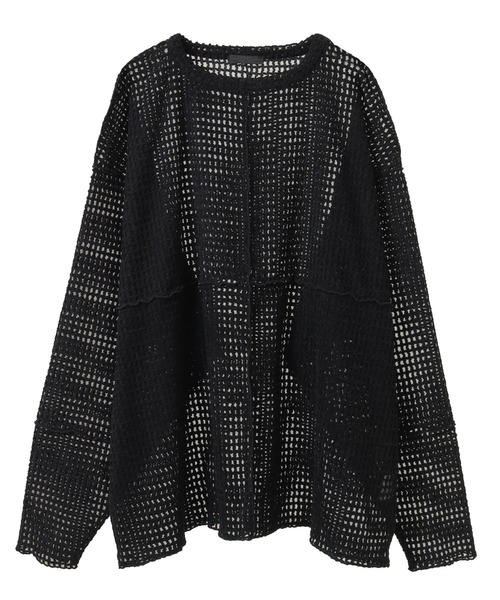 Candy Stripper（キャンディストリッパー）の「CHECKER SHEER トップス（Tシャツ/カットソー・レディース・オフホワイト/ブラック・FREE）」の22枚目の写真