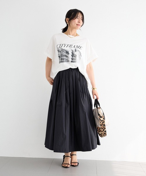 BARNYARDSTORM（バンヤードストーム）の「BARNYARDSTORM / リラックスゆるフォトT（Tシャツ/カットソー・レディース・ベージュ/ホワイト/チャコールグレー・FREE）」の5枚目の写真