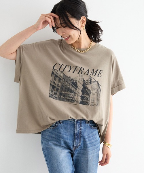 BARNYARDSTORM（バンヤードストーム）の「BARNYARDSTORM / リラックスゆるフォトT（Tシャツ/カットソー・レディース・ベージュ/ホワイト/チャコールグレー・FREE）」の12枚目の写真