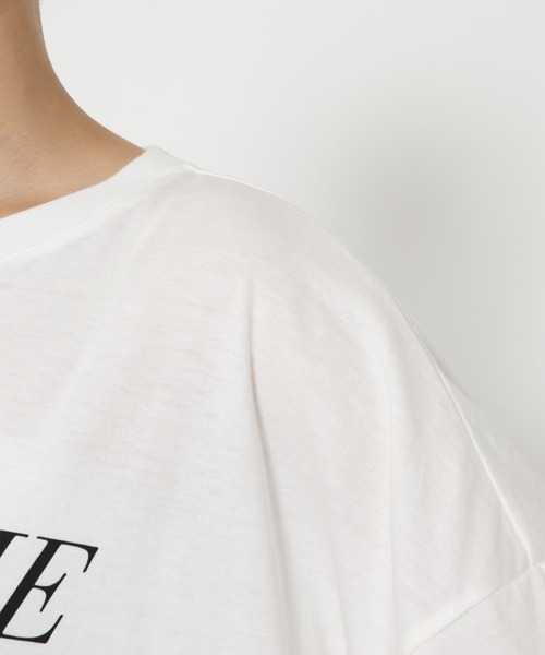 BARNYARDSTORM（バンヤードストーム）の「BARNYARDSTORM / リラックスゆるフォトT（Tシャツ/カットソー・レディース・ベージュ/ホワイト/チャコールグレー・FREE）」の20枚目の写真