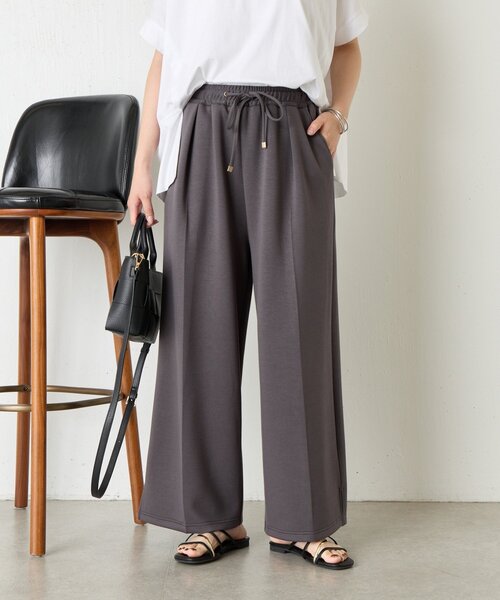 Jena espace merveilleux（ジェナ　エスパスメルヴェイユ）の「【低身長さん必見！】ボンディングイージーパンツ（その他パンツ・レディース・ブラック/チャコールグレー/ベージュ・FREE）」の6枚目の写真