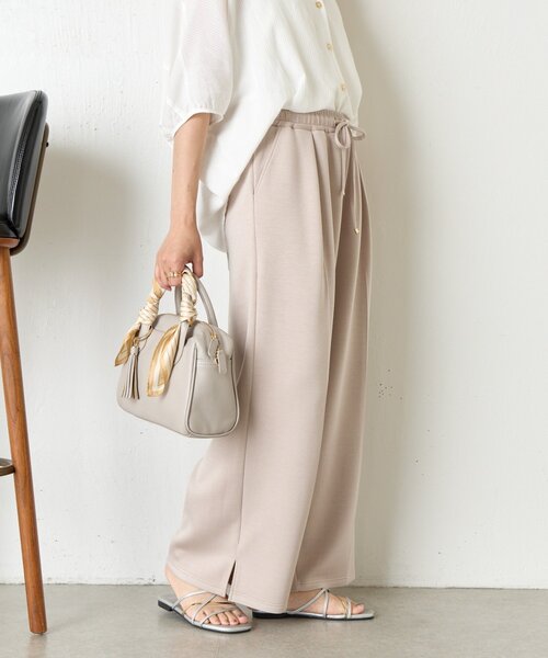 Jena espace merveilleux（ジェナ　エスパスメルヴェイユ）の「【低身長さん必見！】ボンディングイージーパンツ（その他パンツ・レディース・ブラック/チャコールグレー/ベージュ・FREE）」の14枚目の写真