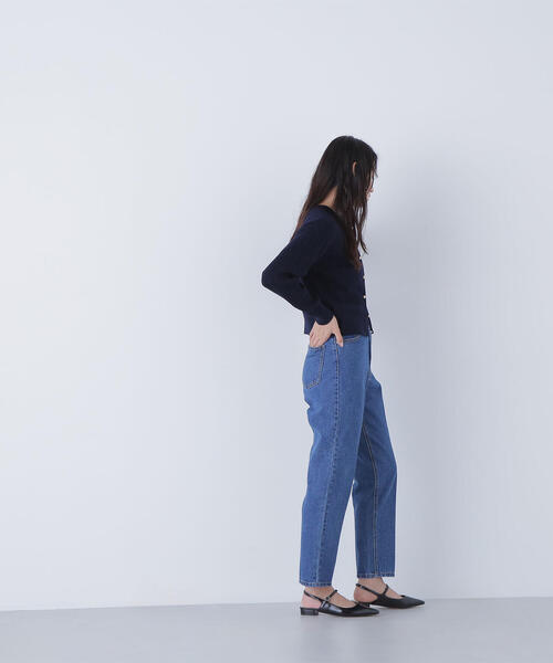 NATURAL BEAUTY BASIC(ナチュラルビューティーベーシック)の「◇セミテーパードデニムパンツ(デニムパンツ・レディース・ダークブルー/ネイビー・SMALL/MEDIUM)」の4枚目の写真