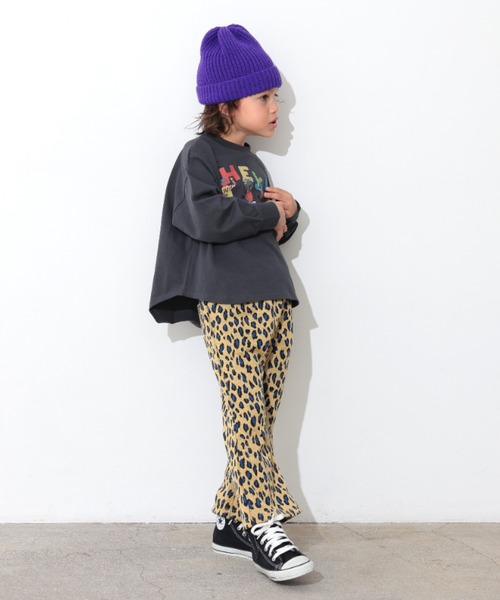 Ocean&Ground（オーシャン&グラウンド）の「SMILE PLEASEﾌﾟﾘﾝﾄTｼｬﾂ（Tシャツ/カットソー・キッズ・キナリ/オリーブ/ブラック・130/120/110/100/90/80/140）」の11枚目の写真