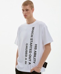 ESC STUDIO（イーエスシースタジオ）の「【ESC STUDIO】mega label t-shirt / 【イーエスシースタジオ】メガラベルロゴ半袖Tシャツ（Tシャツ/カットソー）」