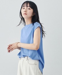 BRAND NEW MIX STYLE 接触冷感のラウンドヘムフレンチスリーブTシャツ