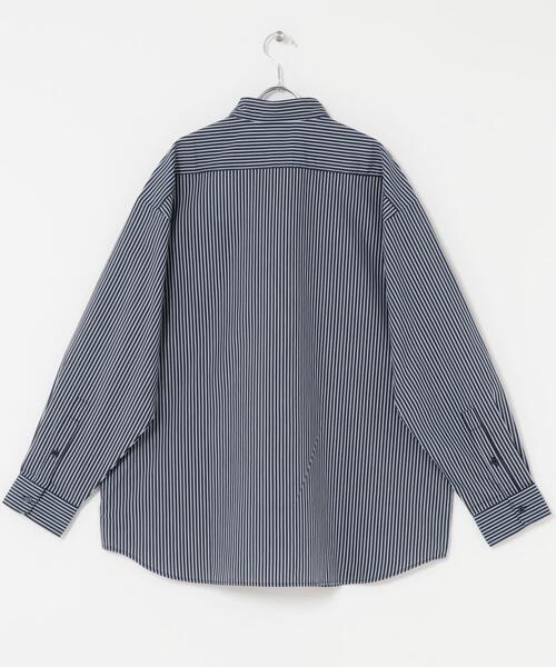 SENSE OF PLACE by URBAN RESEARCH（センスオブプレイスバイアーバンリサーチ）の「『ユニセックス』ブロードレギュラーカラールーズシャツ（シャツ/ブラウス・メンズ・チャコールグレー/ライトブルー/ミント/ブルー系その他・MEDIUM/LARGE）」の11枚目の写真