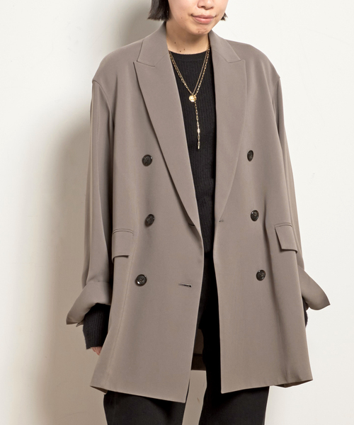 ダブルブレストテーラードジャケット ブラウン S N.（N. Natural Beauty Basic）（エヌエヌナチュラル