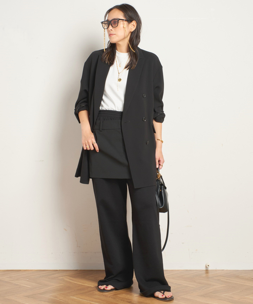 AP STUDIO（エーピーストゥディオ）の「ダブルブレストジャケット（テーラードジャケット・レディース・ブラック/オリーブ・38/36）」の6枚目の写真