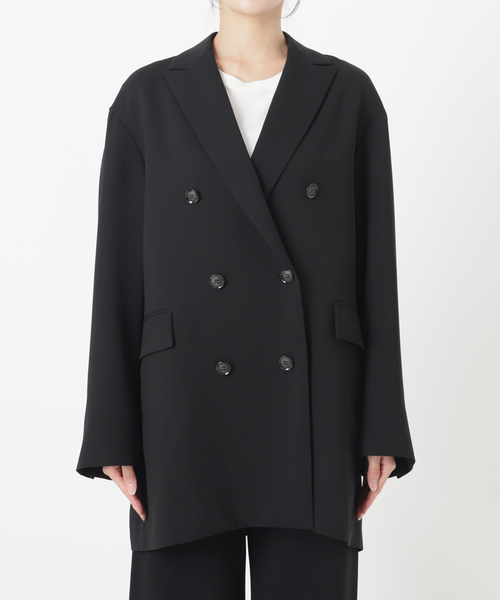 AP STUDIO（エーピーストゥディオ）の「ダブルブレストジャケット（テーラードジャケット・レディース・ブラック/オリーブ・38/36）」の9枚目の写真