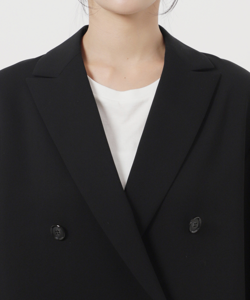 AP STUDIO（エーピーストゥディオ）の「ダブルブレストジャケット（テーラードジャケット・レディース・ブラック/オリーブ・38/36）」の12枚目の写真