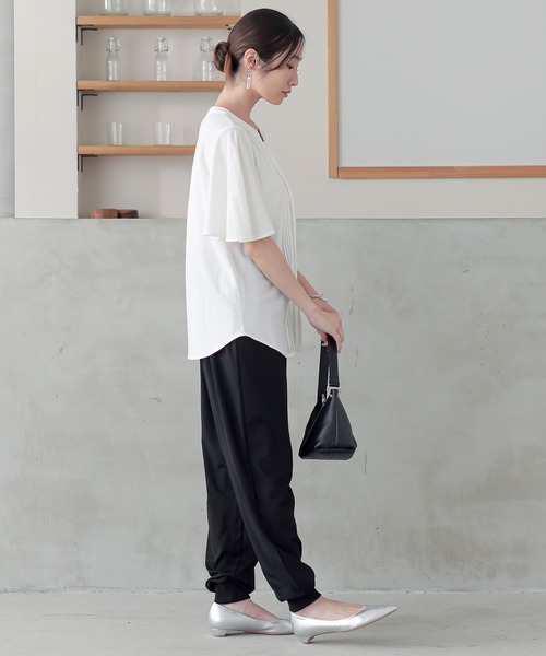 n'OrLABEL(ノアールレーベル)の「【接触冷感】カノコブラウス見えカットソー(Tシャツ/カットソー・レディース・オフホワイト/ブルー/ネイビー・1/2)」の7枚目の写真