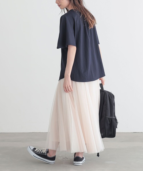 n'OrLABEL(ノアールレーベル)の「【接触冷感】カノコブラウス見えカットソー(Tシャツ/カットソー・レディース・オフホワイト/ブルー/ネイビー・1/2)」の19枚目の写真