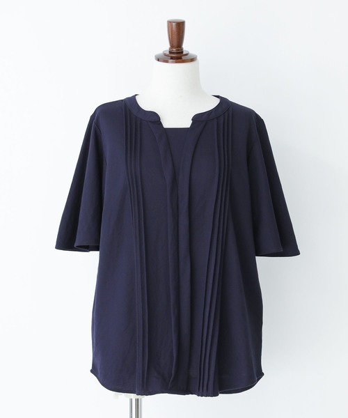 n'OrLABEL(ノアールレーベル)の「【接触冷感】カノコブラウス見えカットソー(Tシャツ/カットソー・レディース・オフホワイト/ブルー/ネイビー・1/2)」の22枚目の写真