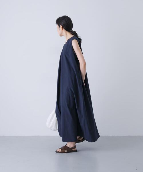 かぐれ(カグレ)の「コットンAラインノースリワンピース(ワンピース・レディース・ネイビー/ブラック・FREE)」の5枚目の写真