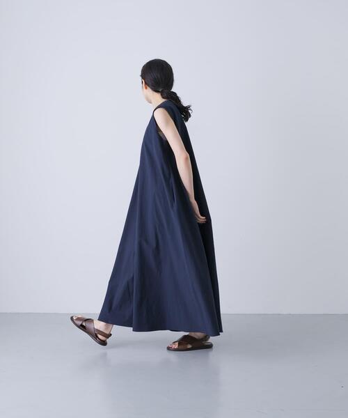 かぐれ(カグレ)の「コットンAラインノースリワンピース(ワンピース・レディース・ネイビー/ブラック・FREE)」の7枚目の写真