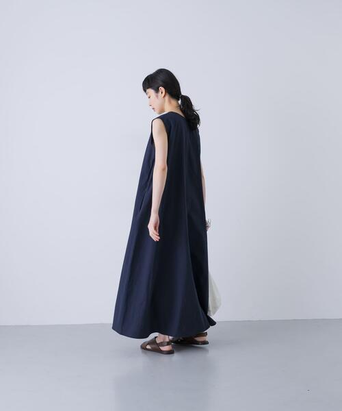 かぐれ(カグレ)の「コットンAラインノースリワンピース(ワンピース・レディース・ネイビー/ブラック・FREE)」の8枚目の写真