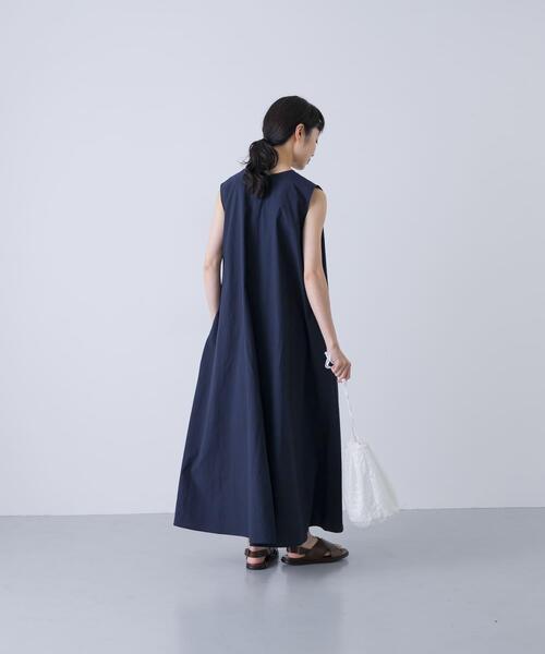 かぐれ(カグレ)の「コットンAラインノースリワンピース(ワンピース・レディース・ネイビー/ブラック・FREE)」の9枚目の写真