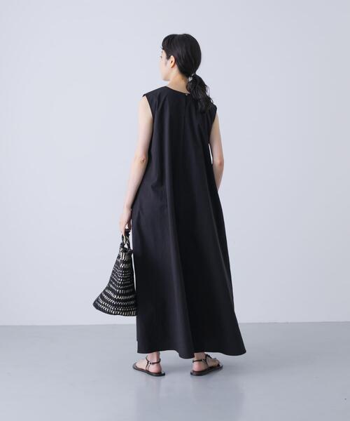 かぐれ(カグレ)の「コットンAラインノースリワンピース(ワンピース・レディース・ネイビー/ブラック・FREE)」の17枚目の写真