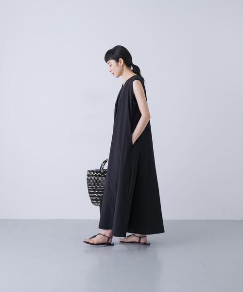 かぐれ(カグレ)の「コットンAラインノースリワンピース(ワンピース・レディース・ネイビー/ブラック・FREE)」の22枚目の写真