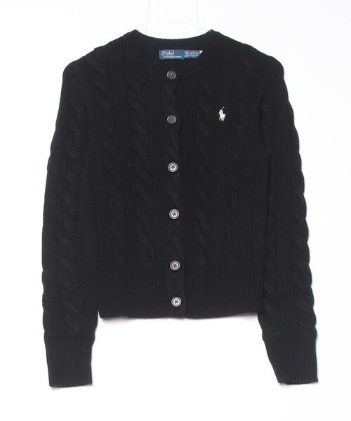 POLO RALPH LAUREN(ポロ ラルフ ローレン)の「ケーブルニット ウールカシミヤ カーディガン(カーディガン/ボレロ・レディース・ブラック系1・S/M/L/XXS/XS/XL)」の3枚目の写真