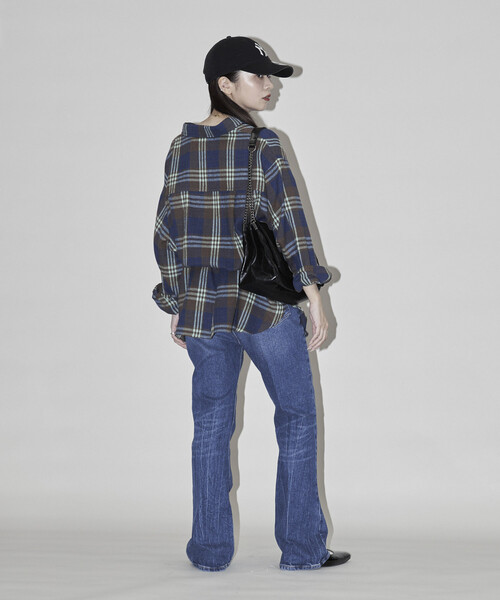 PUBLUX(パブリュクス)の「PUBLUX/パブリュクス オーバーサイズ チェックシャツ 限定展開(シャツ/ブラウス・レディース・ブラウン/ベージュ/オレンジ・フリ-)」の11枚目の写真