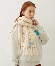 MILKFED.(~NtFh)CABLE KNIT STOLE(}t[)