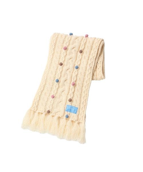 MILKFED.（ミルクフェド）の「CABLE KNIT STOLE（マフラー・レディース・オフホワイト/アッシュ/ブラック・ONE SIZE）」の21枚目の写真