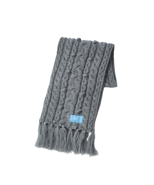 MILKFED.（ミルクフェド）の「CABLE KNIT STOLE（マフラー・レディース・オフホワイト/アッシュ/ブラック・ONE SIZE）」の22枚目の写真