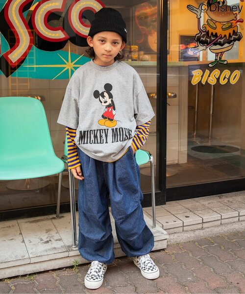 Disney（ディズニー）の「ディズニーキャラクター/2PTシャツ（Tシャツ/カットソー・キッズ・ブルー/グレー/オフホワイト・90/100/110/120/130/140/150）」の5枚目の写真