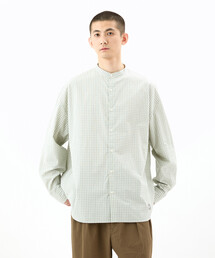 ORCIVAL | コットンワッシャー バンドカラーシャツ MEN