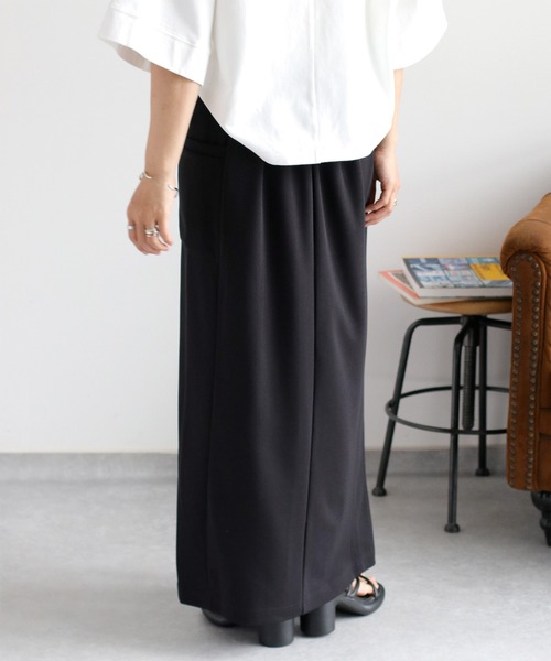 cepo（セポ）の「〈セットアップ対応〉イージーケア ジョーゼットナロースカート（スカート・レディース・ブラウン/ブラック/レッド・M）」の15枚目の写真