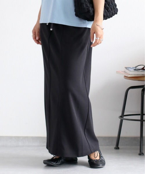 cepo（セポ）の「〈セットアップ対応〉イージーケア ジョーゼットナロースカート（スカート・レディース・ブラウン/ブラック/レッド・M）」の17枚目の写真