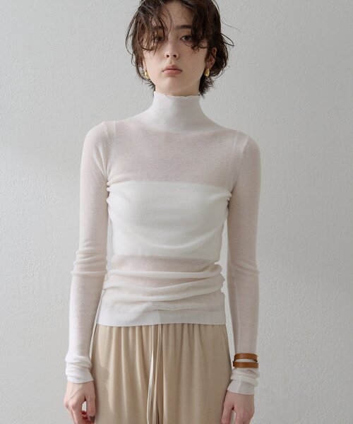 THE PAUSE（ザ ポーズ）の「【THE PAUSE】リブハイネックプルオーバー（ニット/セーター・レディース・グレー/ブルー/オフホワイト・FREE）」の11枚目の写真