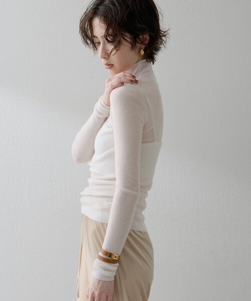 THE PAUSE（ザ ポーズ）の「【THE PAUSE】リブハイネックプルオーバー（ニット/セーター・レディース・グレー/ブルー/オフホワイト・FREE）」の15枚目の写真