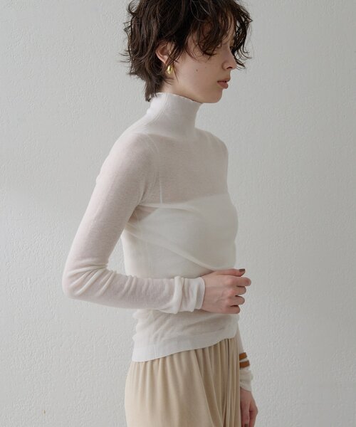 THE PAUSE（ザ ポーズ）の「【THE PAUSE】リブハイネックプルオーバー（ニット/セーター・レディース・グレー/ブルー/オフホワイト・FREE）」の18枚目の写真