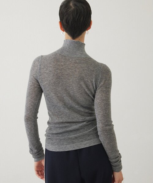 THE PAUSE（ザ ポーズ）の「【THE PAUSE】リブハイネックプルオーバー（ニット/セーター・レディース・グレー/ブルー/オフホワイト・FREE）」の6枚目の写真