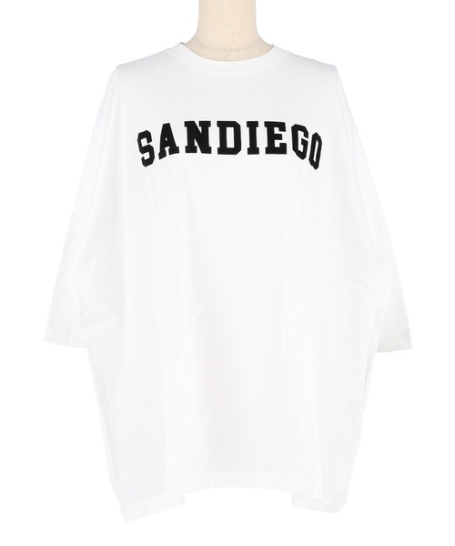 coca(coca)(コカ)の「ロゴビッグTシャツ(Tシャツ/カットソー・レディース・チャコール/ホワイト・S/M/L)」の11枚目の写真