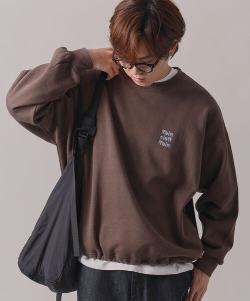 FFEIN(フェイン)の「【FFEIN(フェイン)】ヘビーウエイト3段ロゴドローコード付スウェット / スウェット トレーナー ロゴプリント ドローコード 裏起毛(スウェット・メンズ・ブラック/アッシュグレー/ブラウン/ネイビー・SMALL/MEDIUM/LARGE)」の3枚目の写真