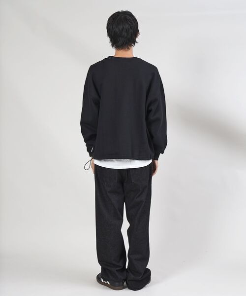 FFEIN(フェイン)の「【FFEIN(フェイン)】ヘビーウエイト3段ロゴドローコード付スウェット / スウェット トレーナー ロゴプリント ドローコード 裏起毛(スウェット・メンズ・ブラック/アッシュグレー/ブラウン/ネイビー・SMALL/MEDIUM/LARGE)」の22枚目の写真