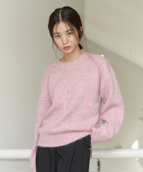haek(ハク)の「color MIX knit pullover/カラーミックスニットプルオーバー(ニット/セーター・レディース・ピンク/その他・FREE)」の2枚目の写真