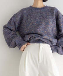 color MIX knit pullover/カラーミックスニットプルオーバー