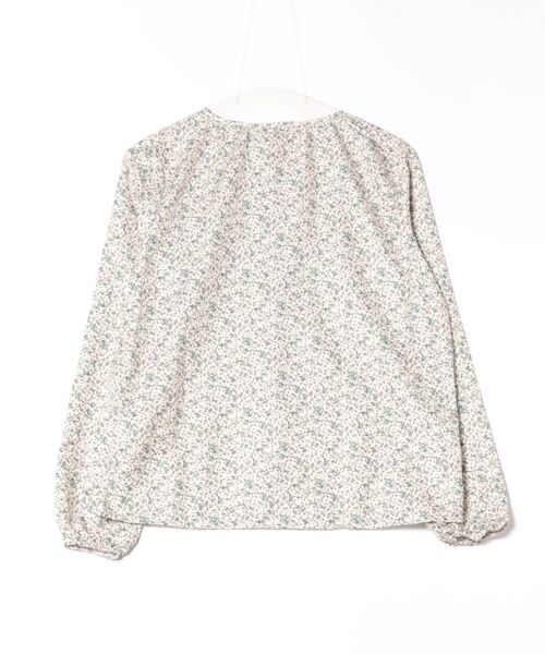 i-dare(アイディア)の「【i-dare】小花柄 ノーカラー 長袖 ブラウス(シャツ/ブラウス・レディース・グリーン/レッド・SMALL/MEDIUM/LARGE/X-LARGE)」の3枚目の写真
