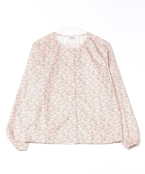 i-dare(アイディア)の「【i-dare】小花柄 ノーカラー 長袖 ブラウス(シャツ/ブラウス・レディース・グリーン/レッド・SMALL/MEDIUM/LARGE/X-LARGE)」の9枚目の写真